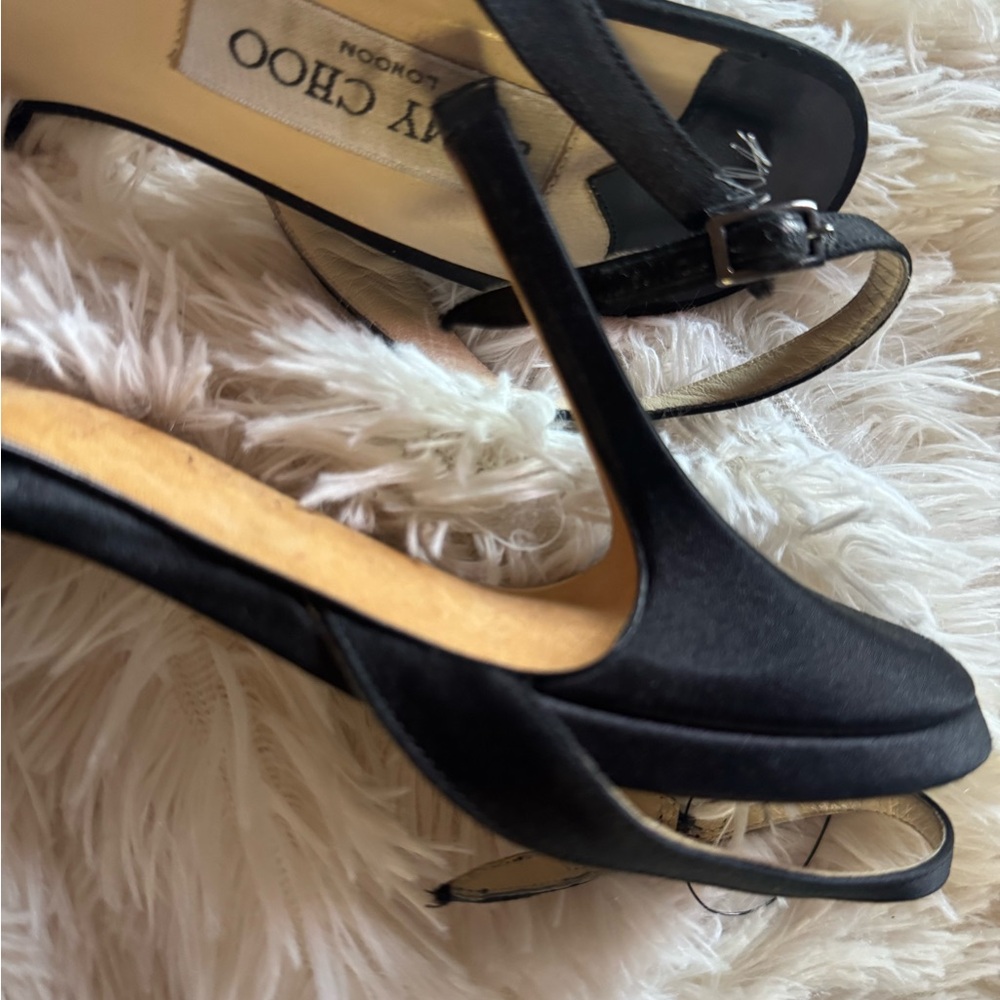 Jimmy Choo Black and Gold Heels - Picture 8 of 8